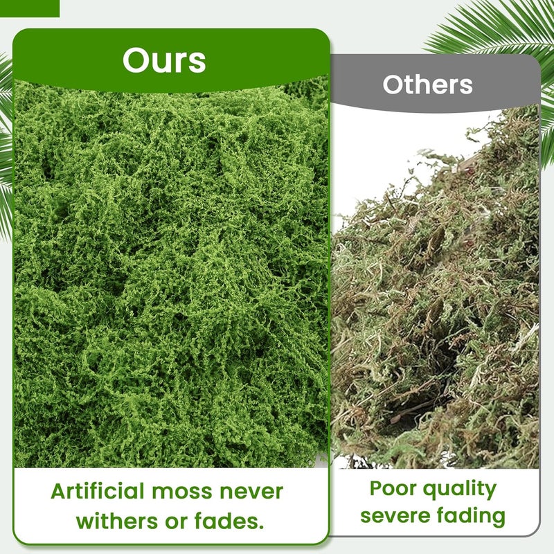 Bitlongate Artificial Moss 10.6oz – Fake Green Moss for Crafts, Potted Plants, Fairy Garden Decor, DIY Table Centerpieces, Wedding Party Decoration - Image 5